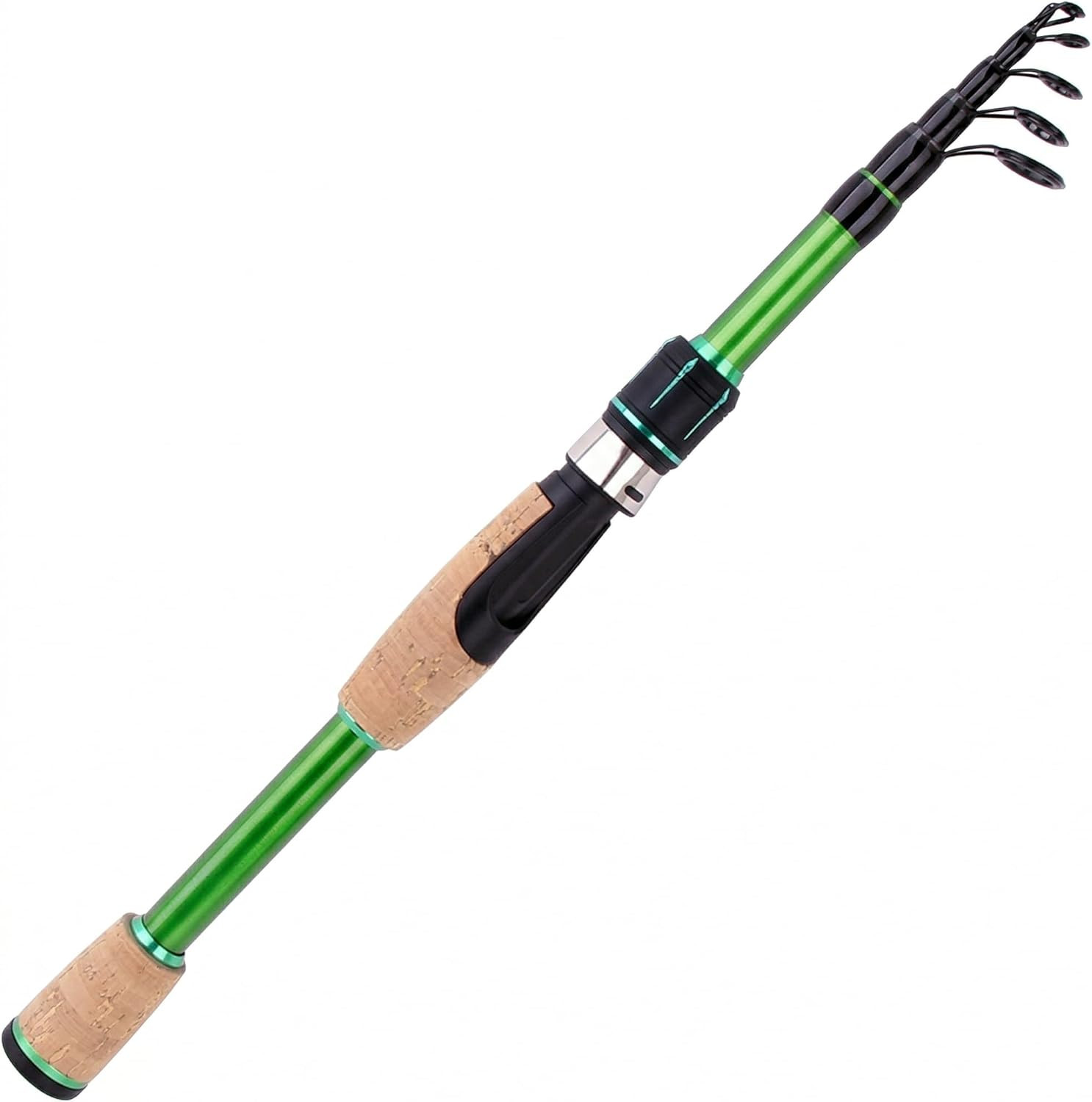 Portable Telescopic Spinning Fishing Rods, 24T Carbon Blanks & Solid Carbon Tip,
