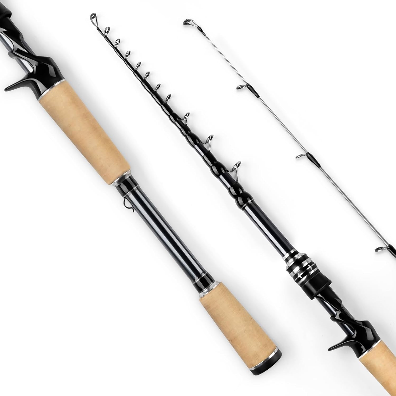 Megatron Titanium Telescopic Casting & Spinning Fishing Rods, IM7 Graphite