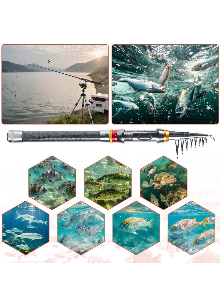 Telescopic Carbon Fishing Rod High Quality carbon fiber Spinning Fishing Rod