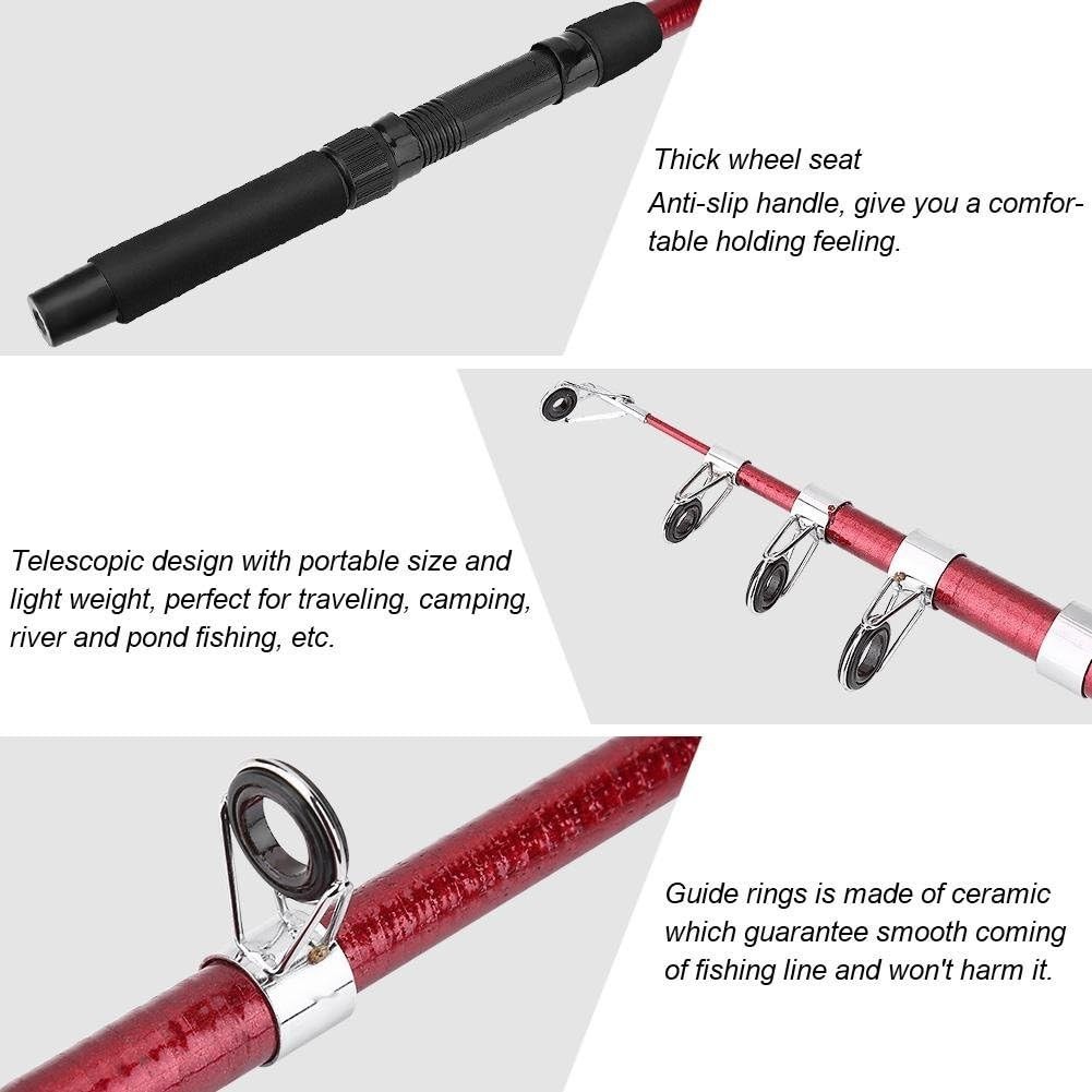 Fishing Rod Telescopic Lightweight Spinning Fishing Pole 1.8M