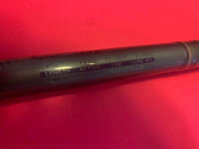 DAIWA APOLLO 6 FOOT 6 INCH 20 TO 40 POUND RATED CONVENTIONAL FISHING ROD MINTY