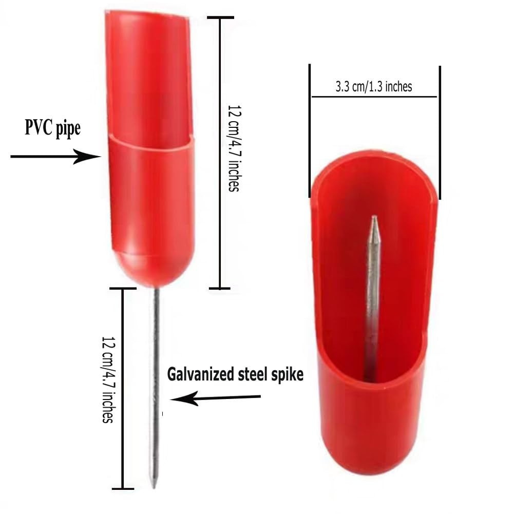 FASPLORE 4-Pack Fishing Pole Holders Ground, Rod Holder, Medium, red
