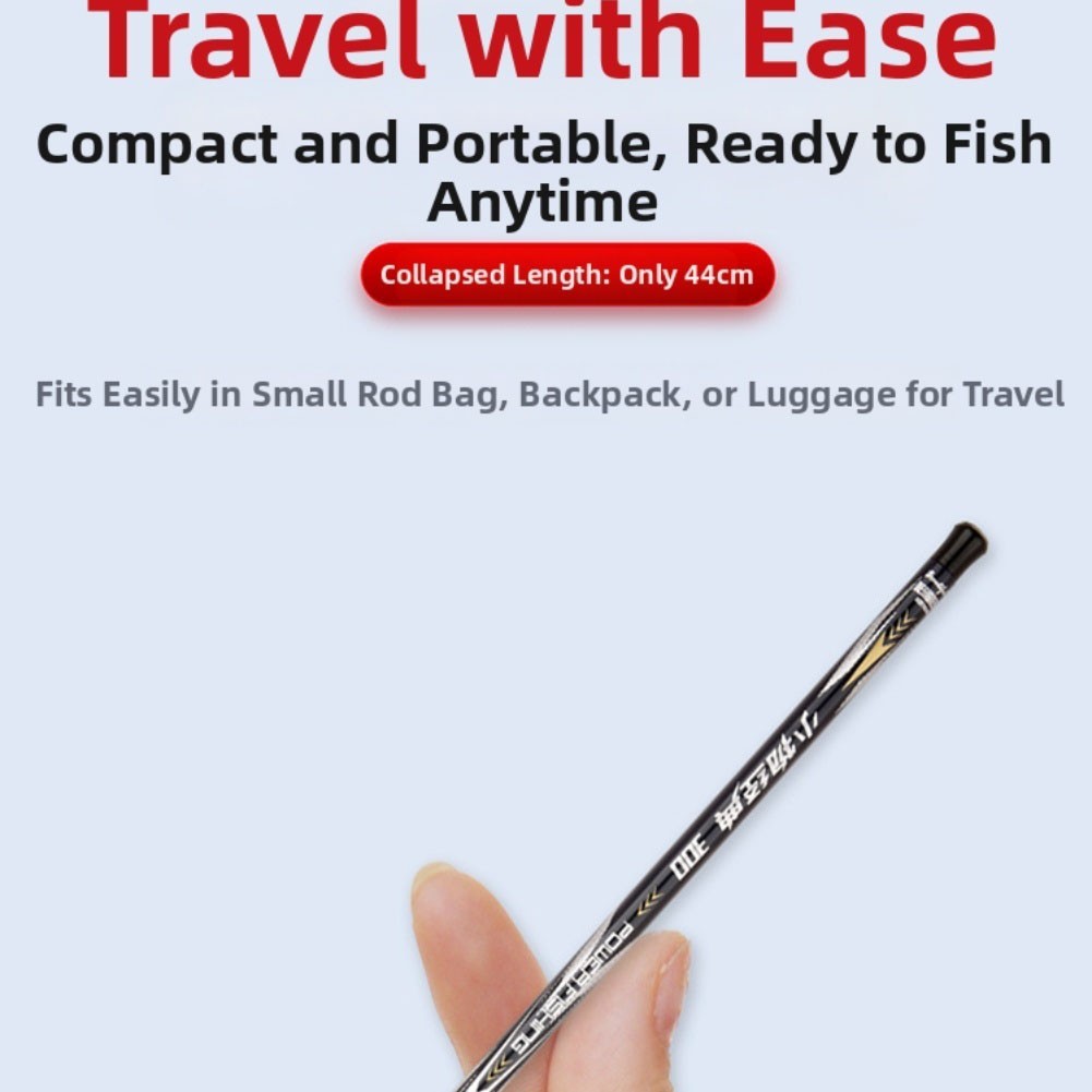 Portable for ultra Light 44cm Short Section Fishing Rod for Lobster Carbon Fiber