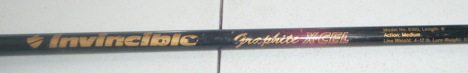 Invincible Graphite X-Cel 2-Piece 6 ft. Med. Action Spinning Rod