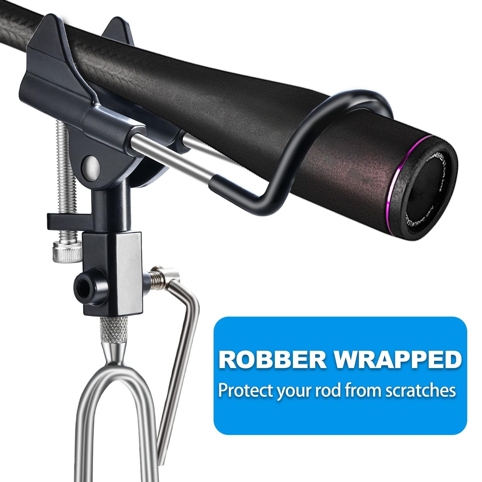 Fishing Rod Holder for Ground, Aluminum Bank Rod Holder, Bank Fishing Rod Rac…