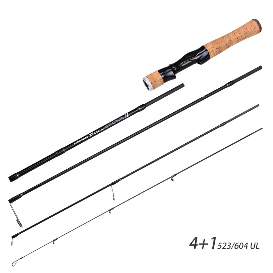 ZT Ultralight Spinning Rod 6′ Travel Fishing Rod Fast 2-6 lb Casting Rod 4+1pcs