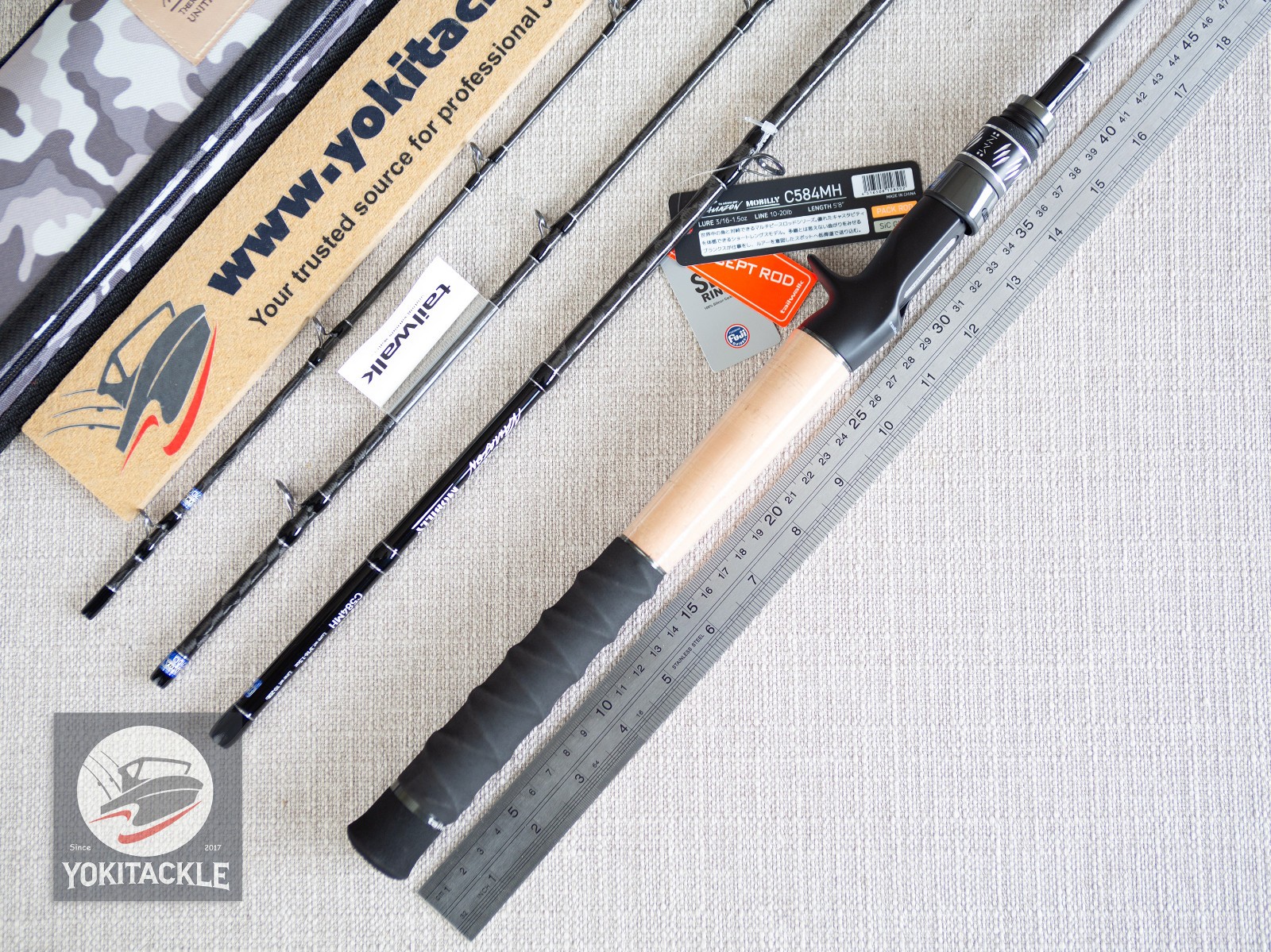 Tailwalk Namazon Mobilly C584MH Baitcasting Rod for Bass 4 Piece Rod