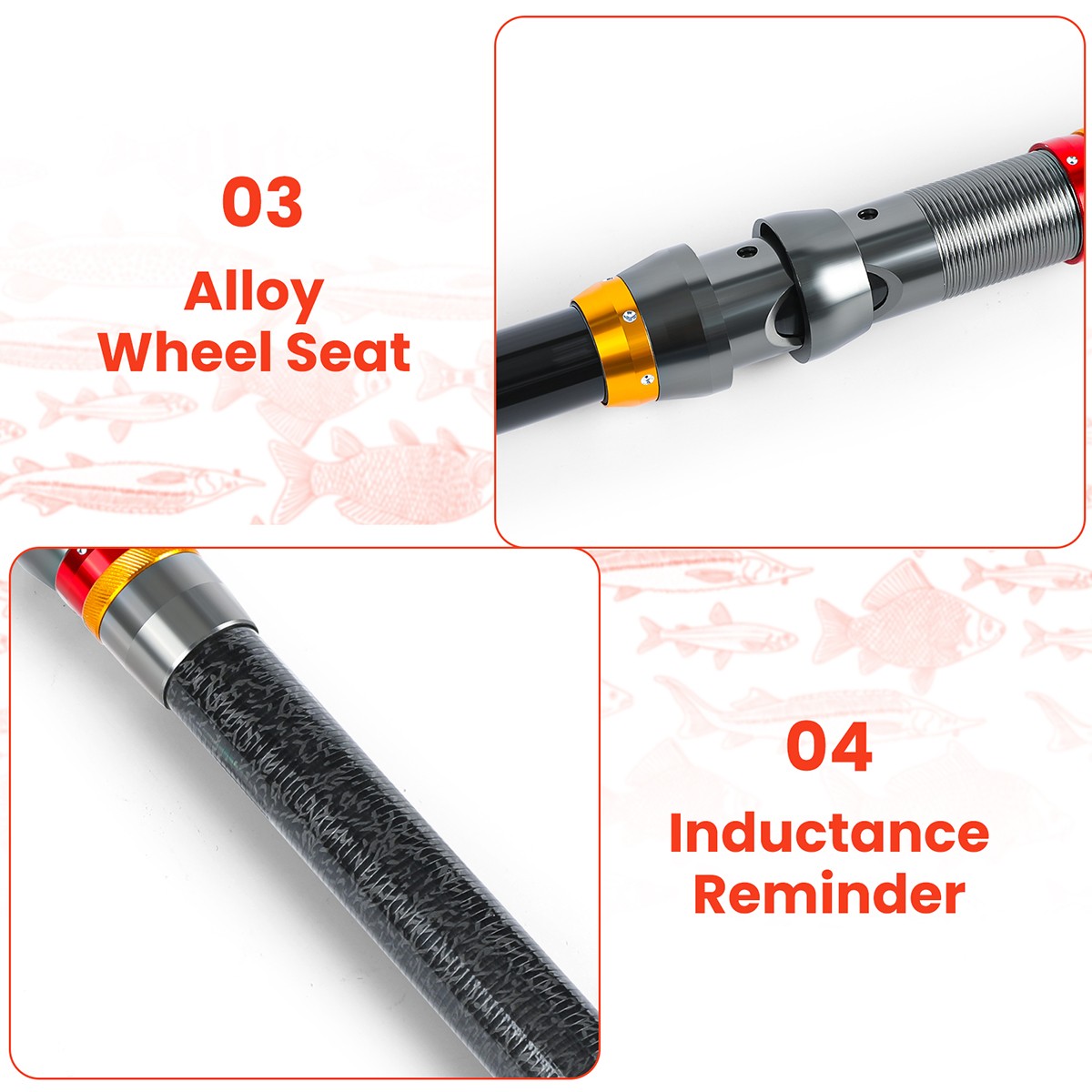 1.8-3.6m Telescopic Spinning Fishing Rod Travel Lure Carbon Fiber Casting Pole