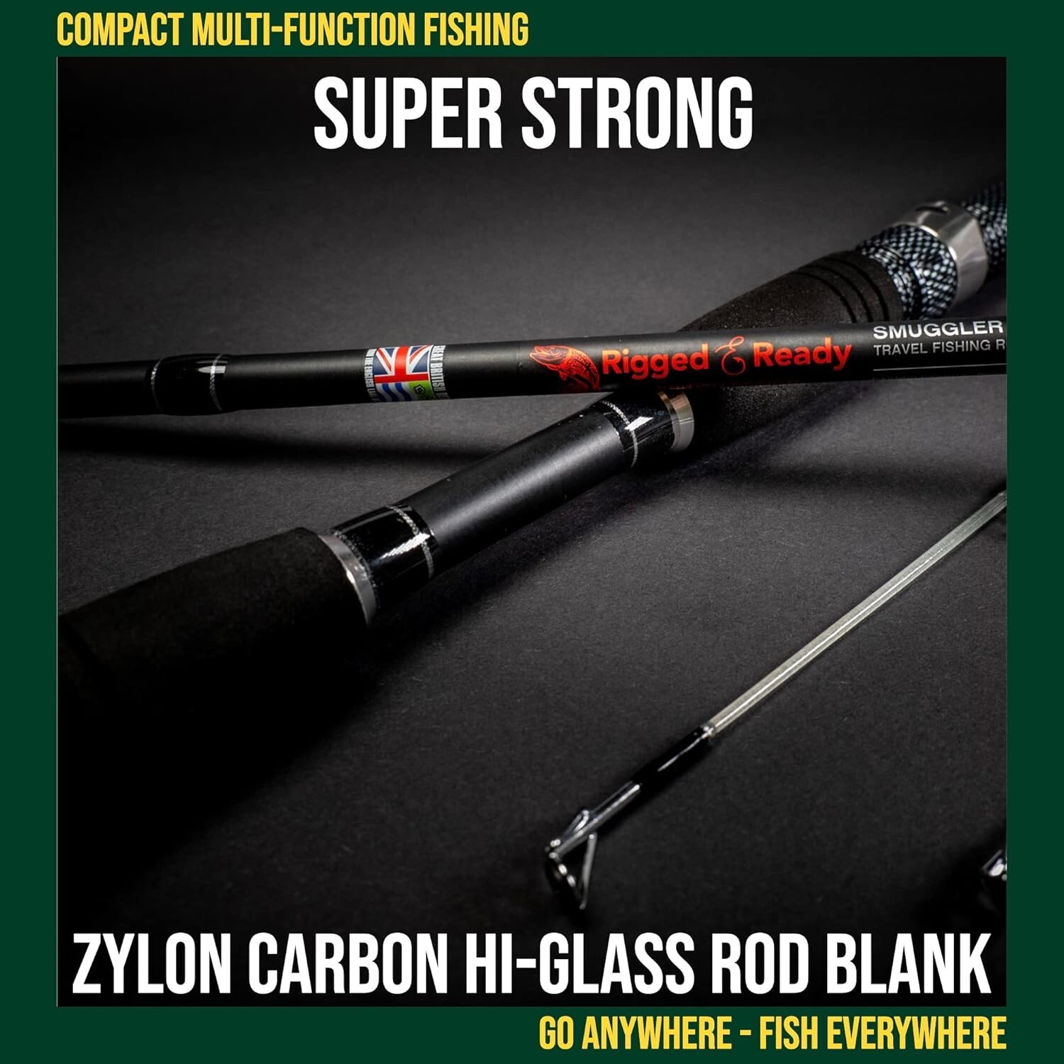 Travel-Friendly Fishing Rod, 8.5′ Compact with 2 Tips for Diverse Fishing Styles