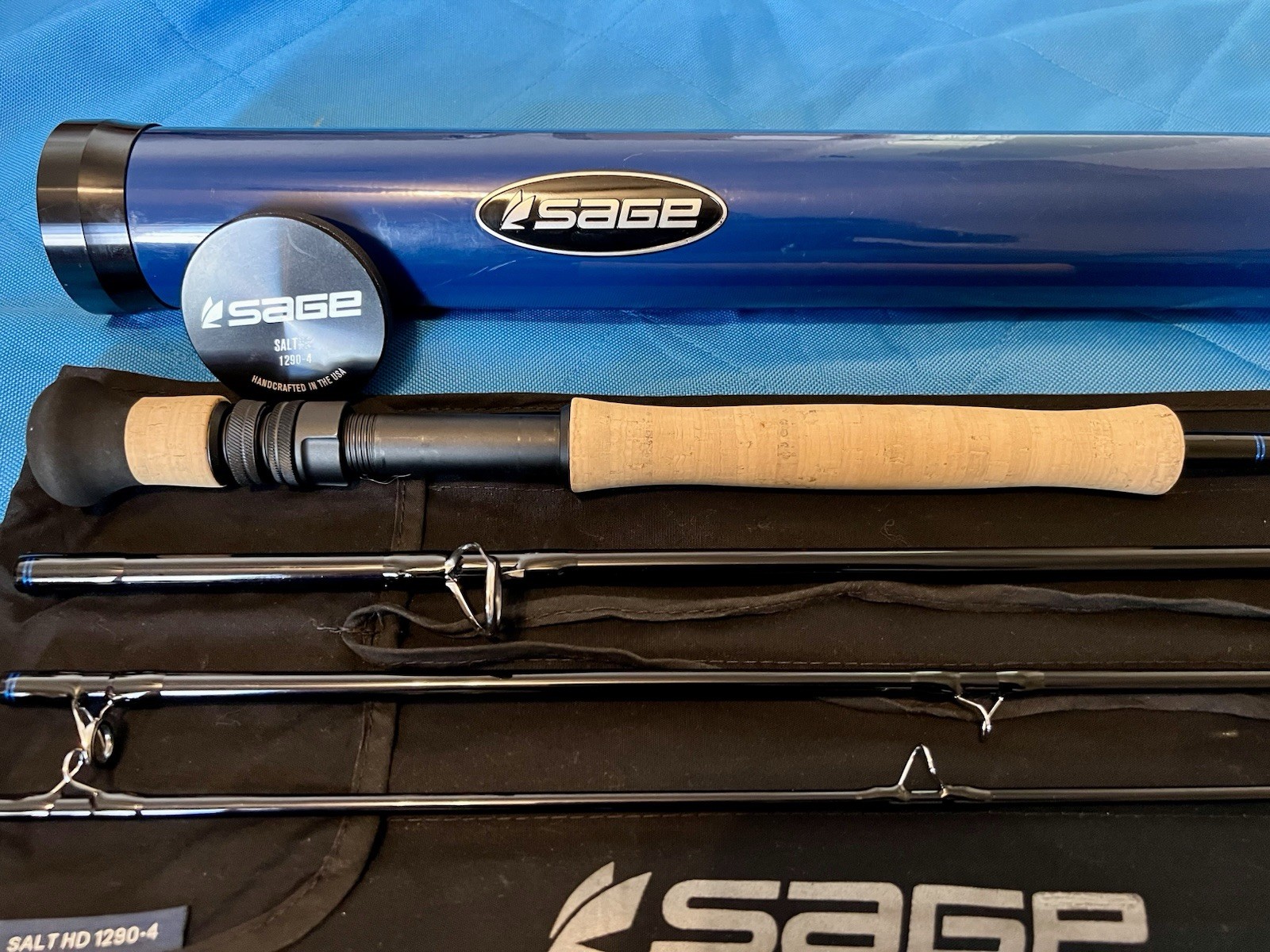 SAGE SALT HD 9′ 12wt 4pc Saltwater Fly Rod w/ Tube & Sock – MINT NEVER USED