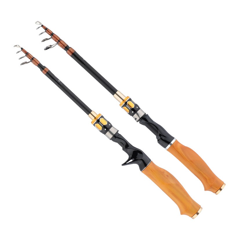 1.8-2.7M Telescopic Fishing Rod Casting/Spinning Reel Carbon Fiber Pole