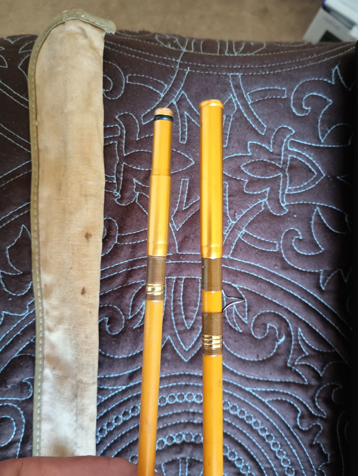 Vtg REEDER Earl MFG Co. 2-Piece Fly Rod 8’7” Made Vancouver, WA Tube & Sock
