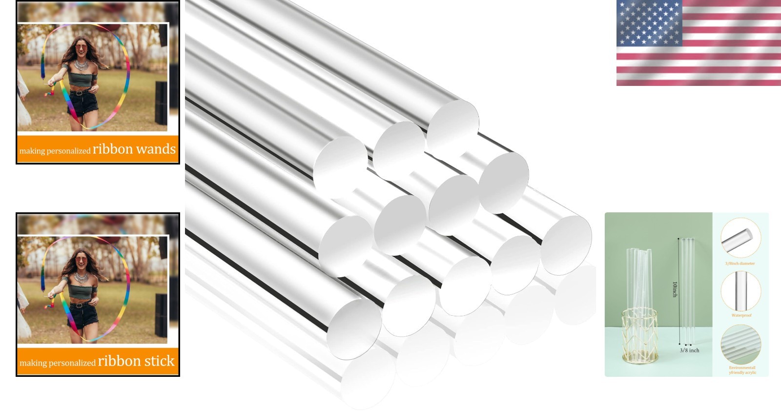 12 Acrylic Dowels – 10 Inch Clear Rods Perfect for Cakes & Stylish Decorations
