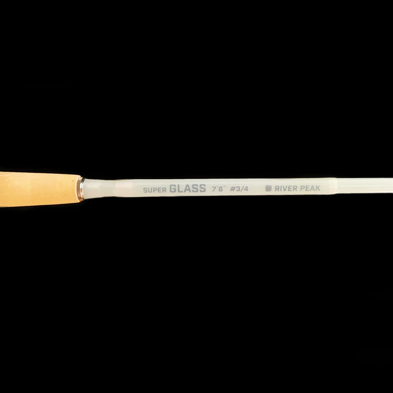 River Peak Super GLASS Fiberglass Fly Fishing Rod Clear 7’6″ #3/4