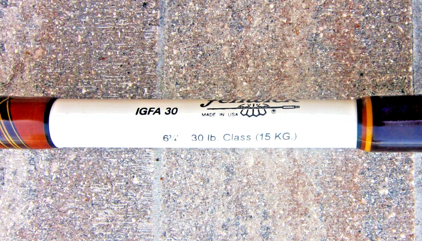 Vintage FENWICK IGFA-30 FENGLASS Stand-Up Rod; AFTCO: 6’9″; 30-60lb – NEW!!!a