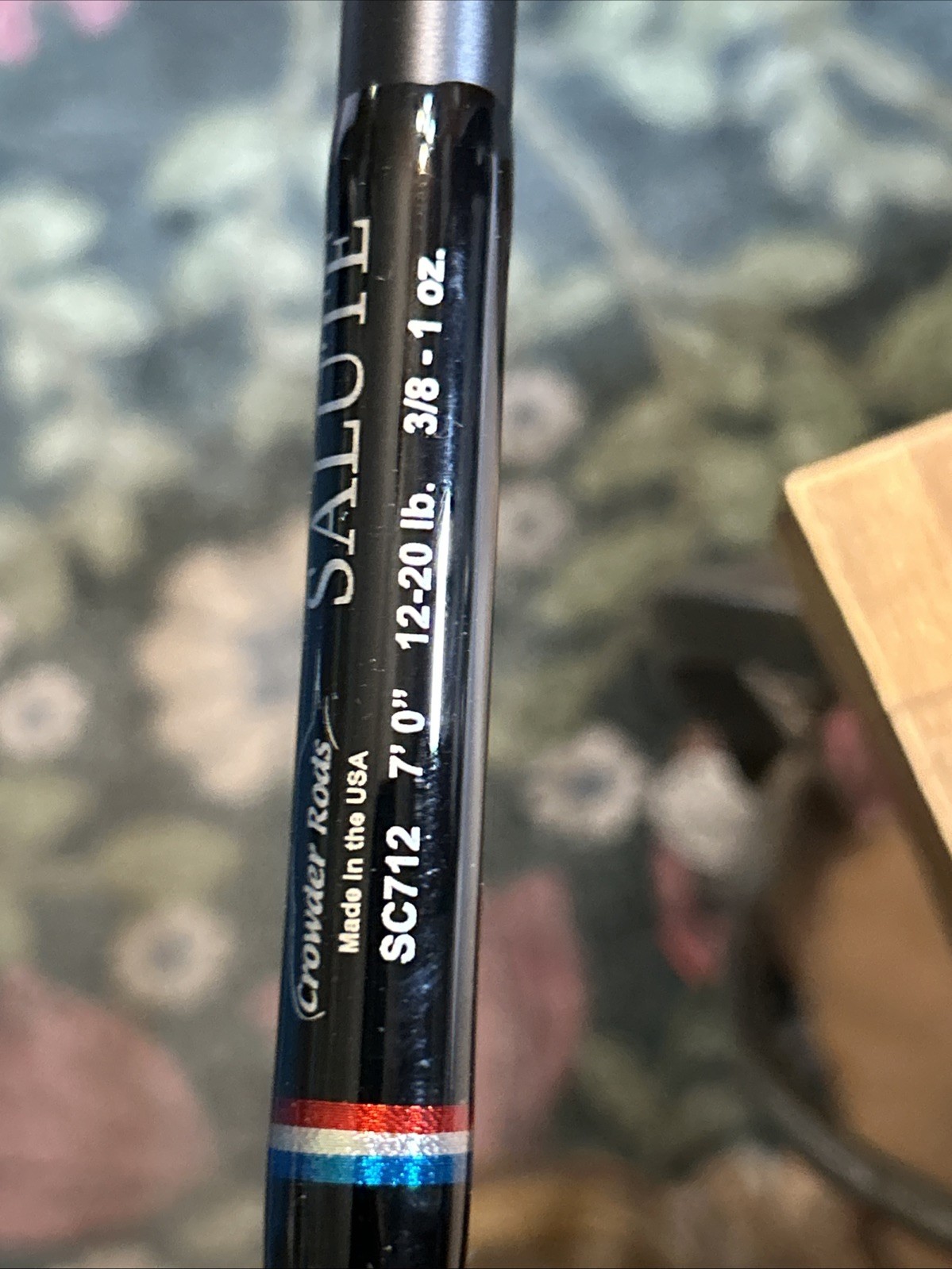 Crowder Salute SC712 7′ 12-20lb Inshore Casting Rod – Made in USA – Fuji Guides