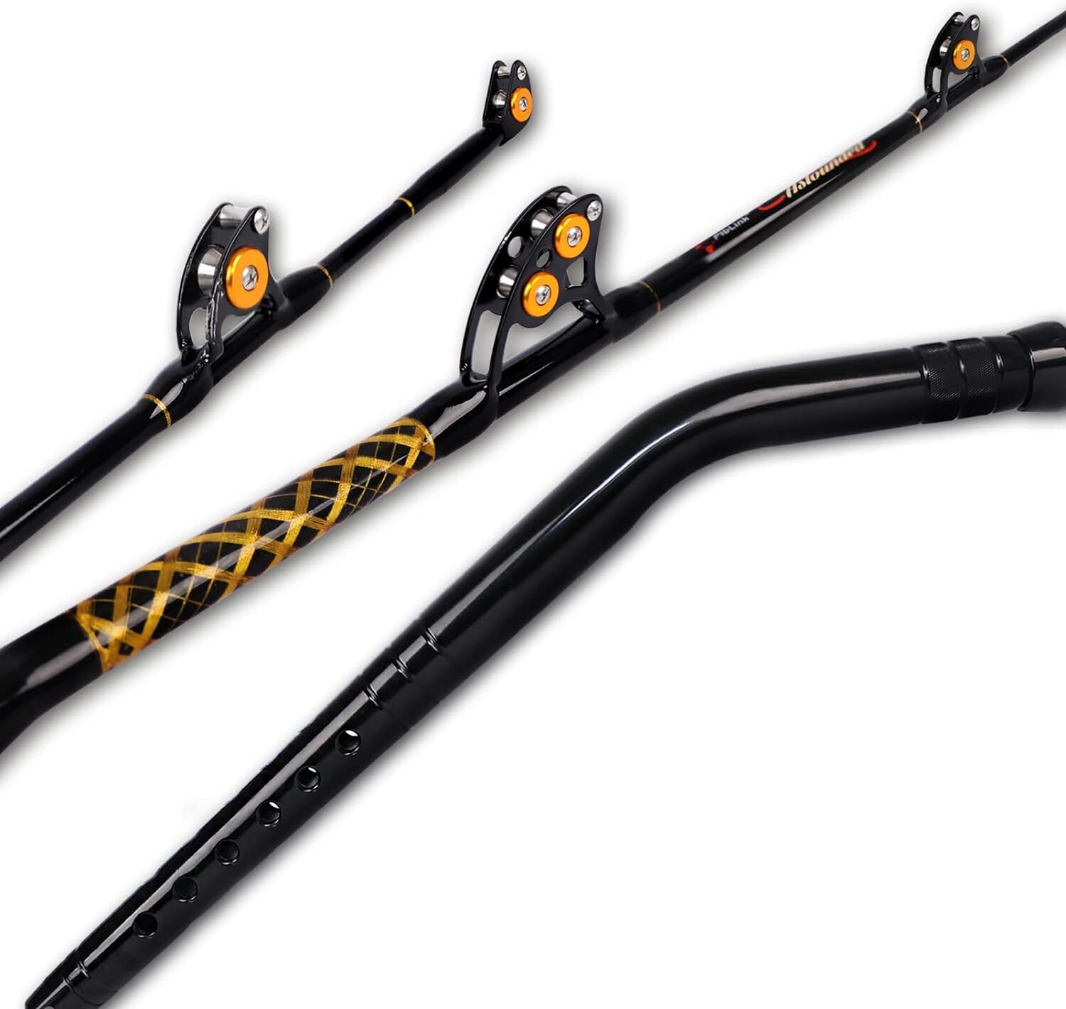 Bent Butt Trolling Rod 2PC Saltwater Offshore Deep Drop Fishing Pole Extra Heavy