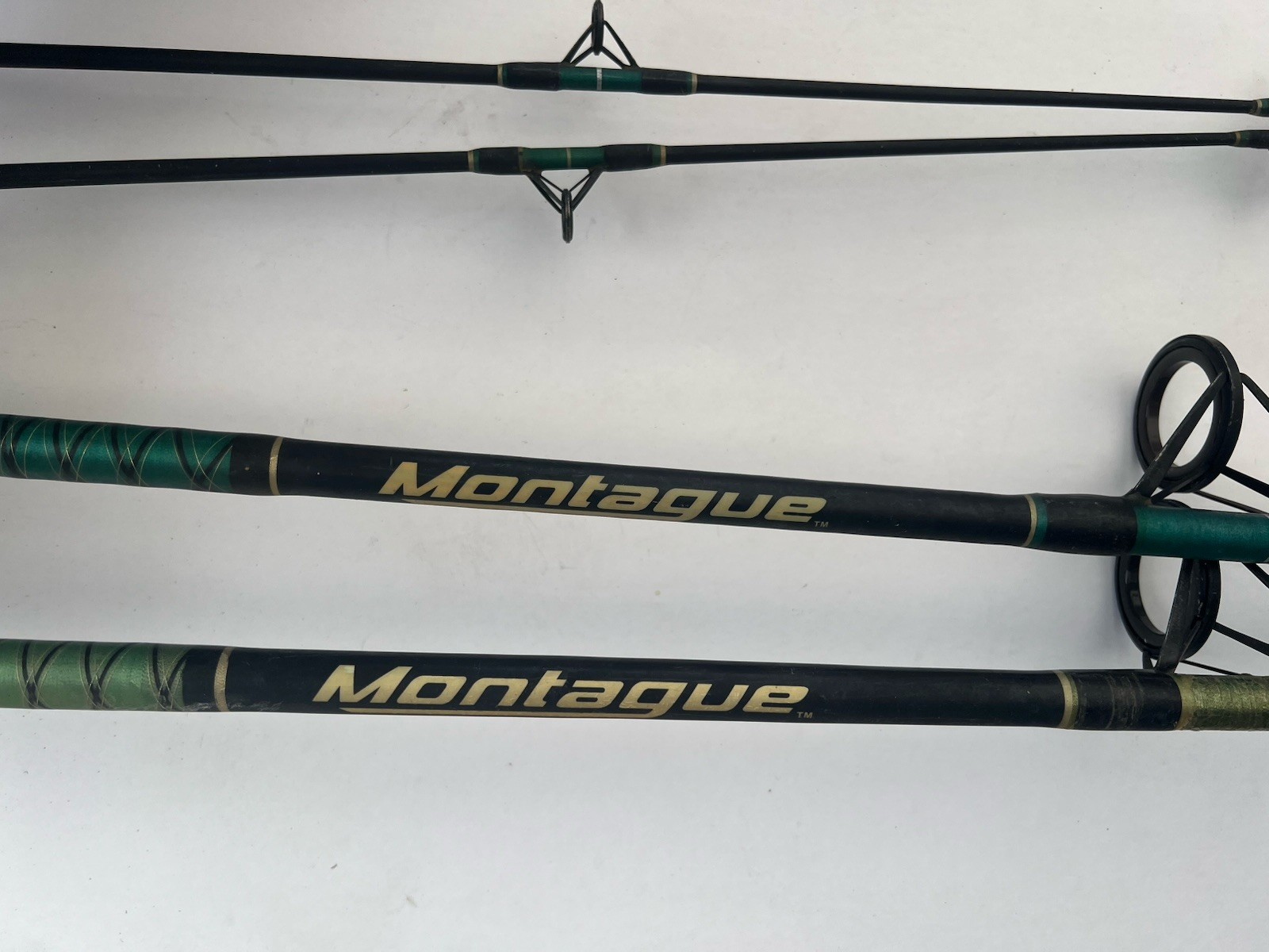 2x Montague MC70 7’ Two Piece Large Spinning Salmon Fishing Rod 12-20 lb Vintage