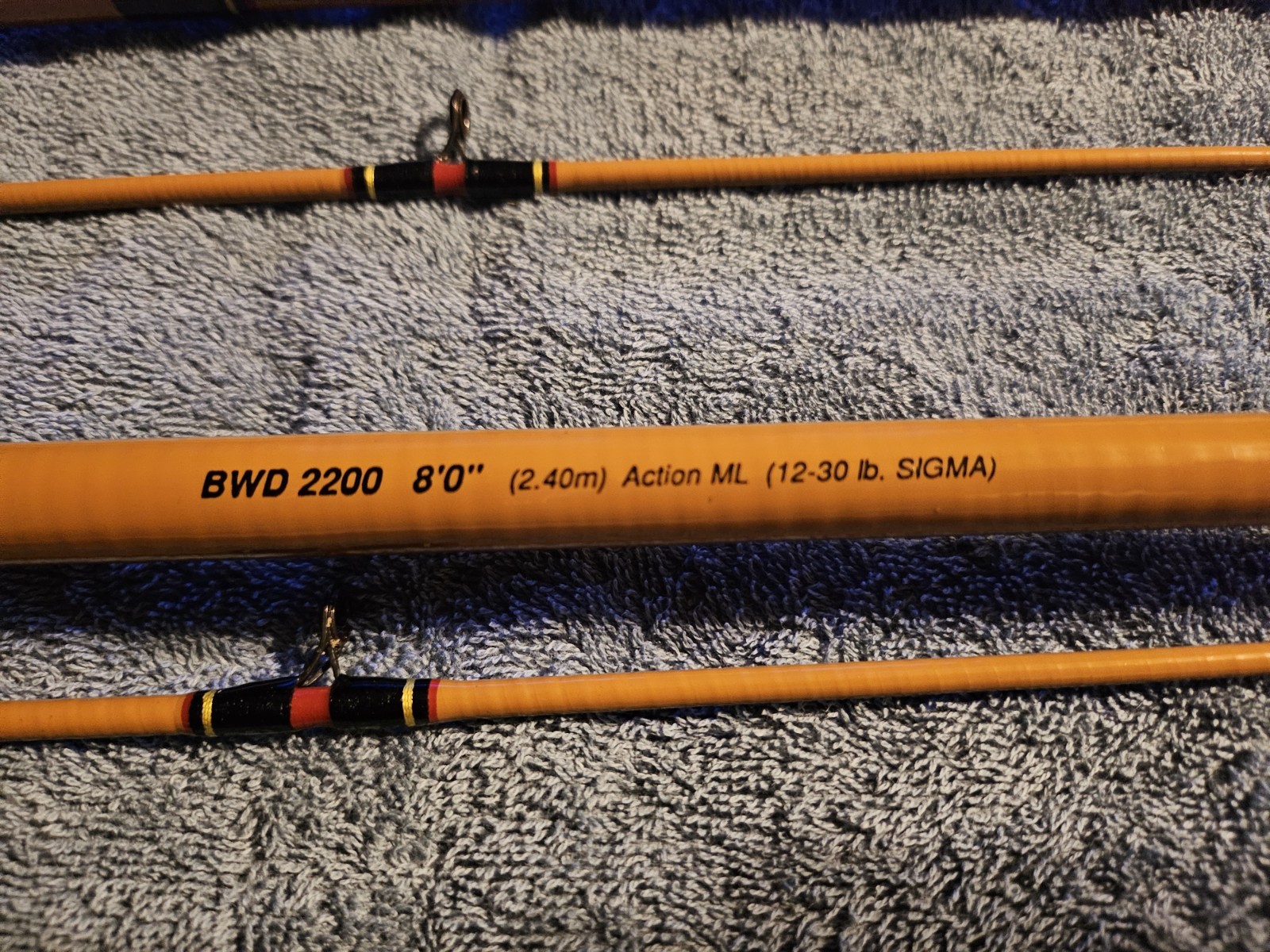 Shakespeare UglyStik Tiger BWD 2200 8′ Med Lite 12-30lb Casting Rods Set of 2