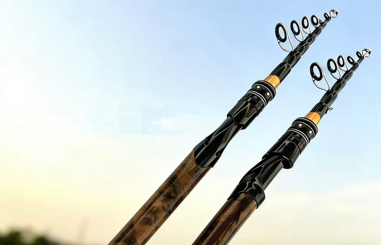 1.5M-2.7M Spinning Fishing Rod Carbon Fiber Telescopic Pole Fresh Saltwater Rod