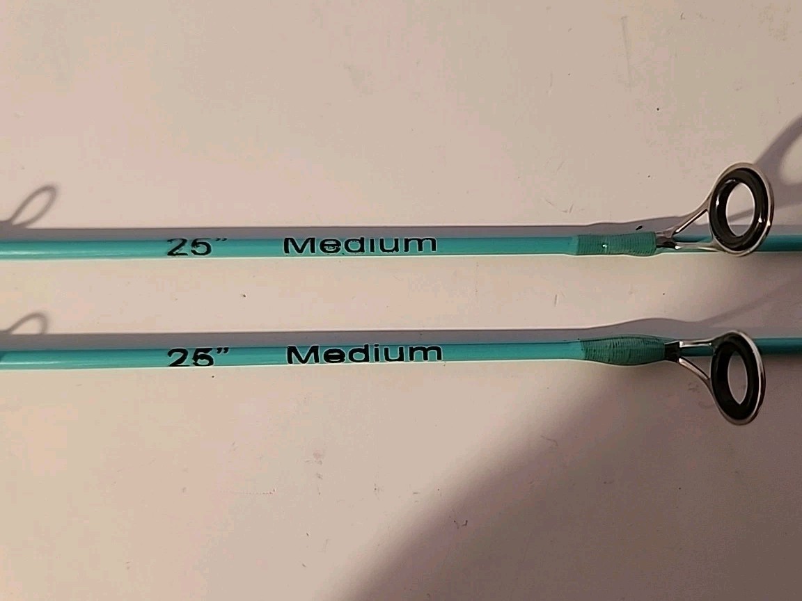 (2) Sougayilang ice fishing rod, ultralight and sensitive ice fishing rod, 25″