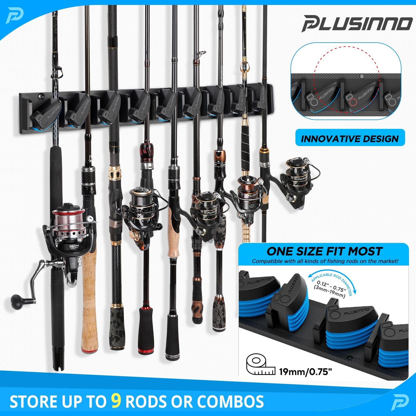 PLUSINNO Fishing Gear,Full Fishing Pole kit Include Fishing Rod and Reel Comb…