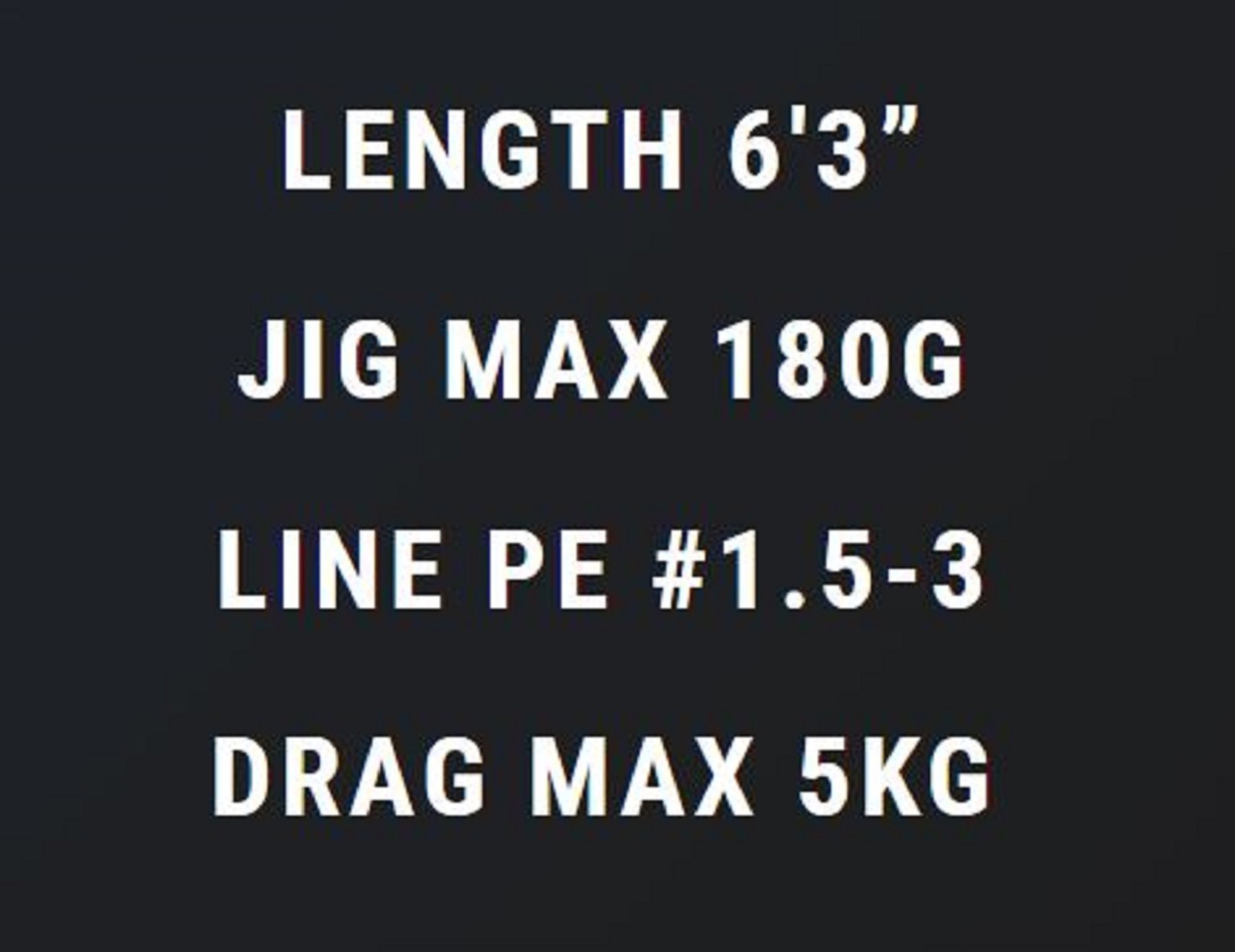 MC Works Rod Baitcast DE631LR/B SP P.E 1.5-3 Jig Max 180 grams (1059)