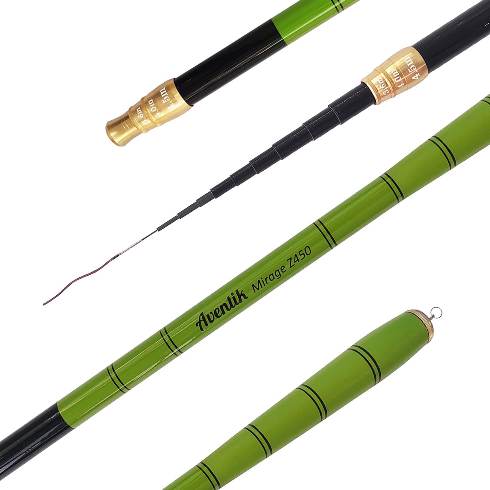 Aventik Mirage Telescopic Tenkara Rod 24T Pure Carbon 64 Action Portable