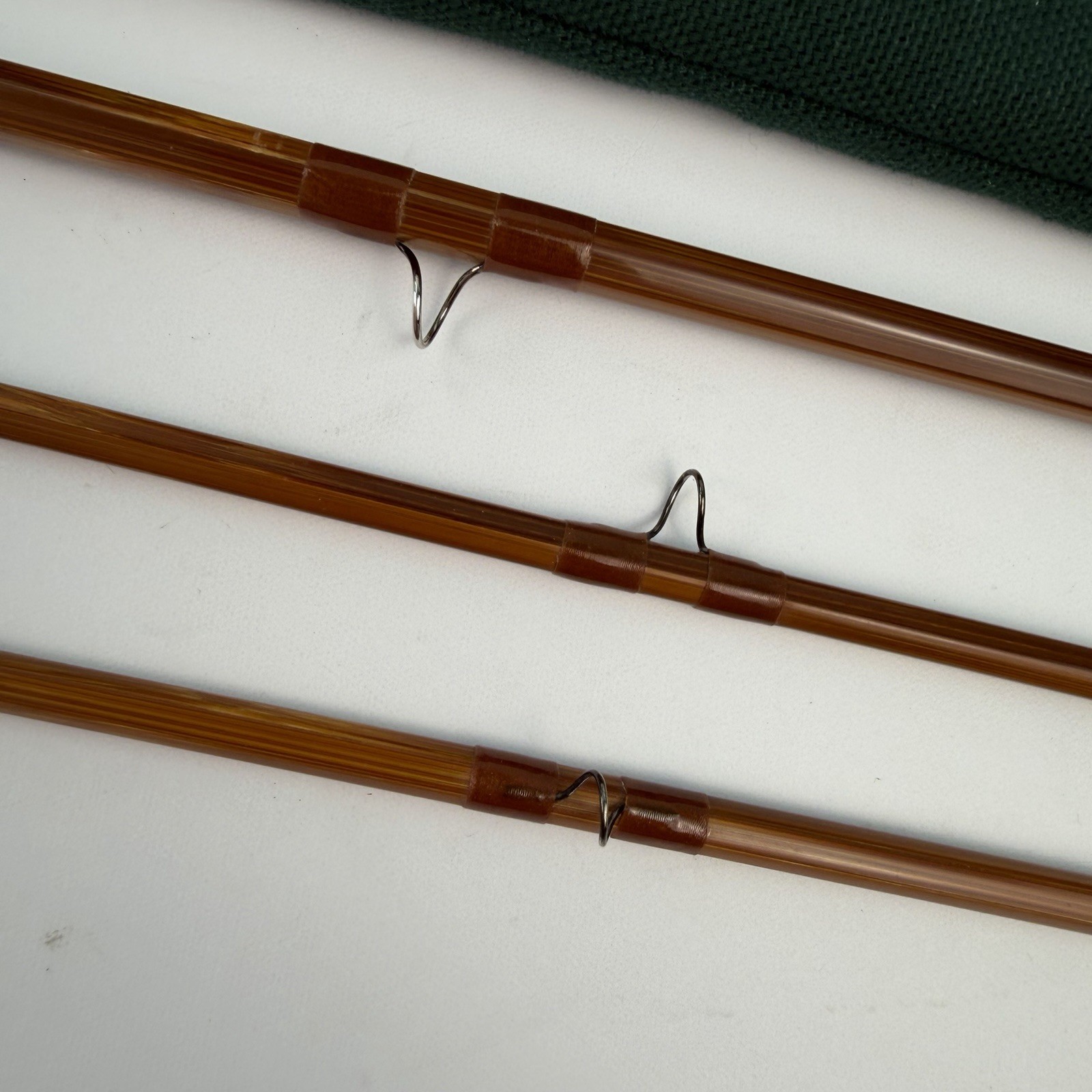 Vtg CW Jenkins & Son Signature Split Bamboo Fly Rod 7’6″ 4/5wt Tube Sock Ex Tip