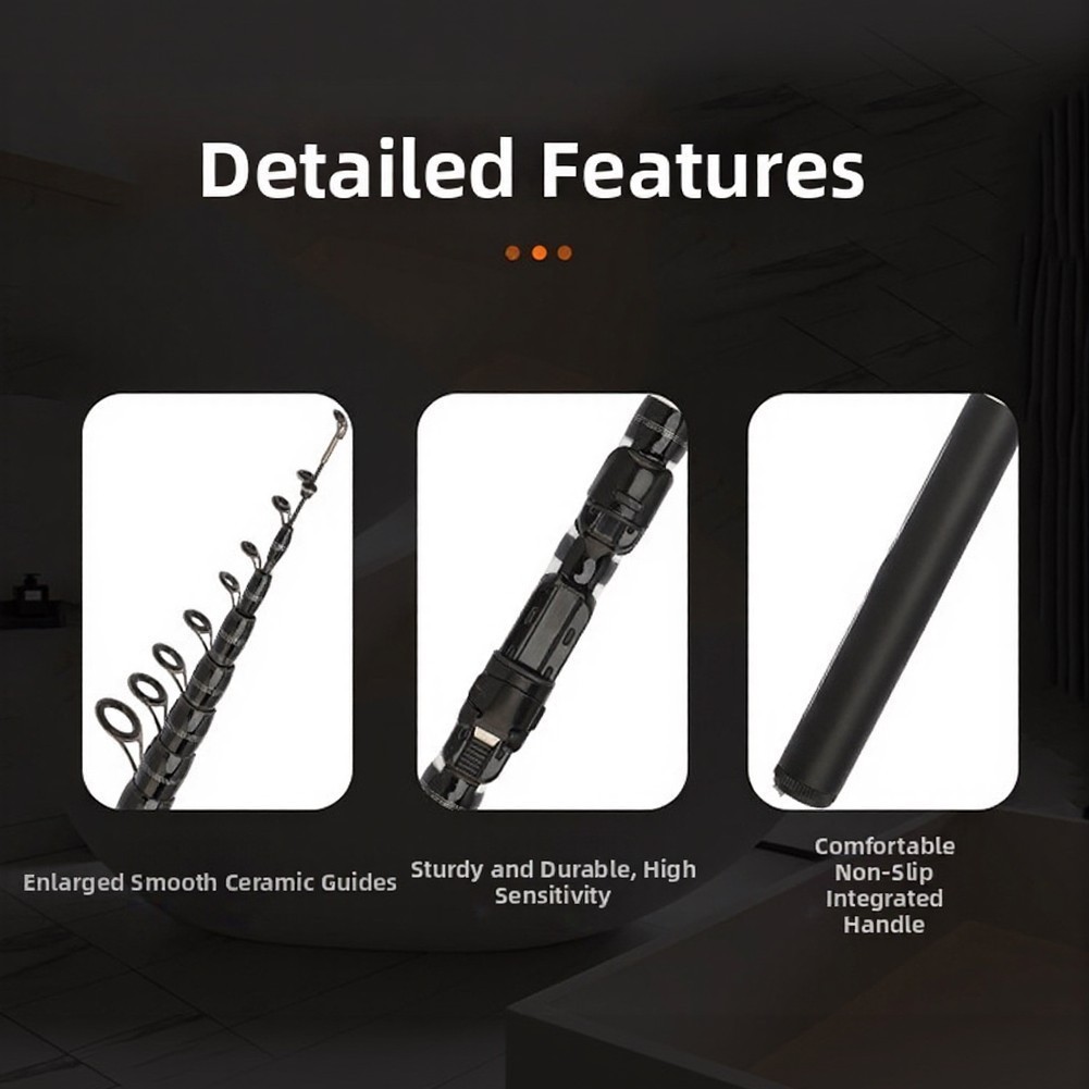 Compact Telescopic Fishing Rod 1.8-3.0m for Lure and Slippery Float Fishing