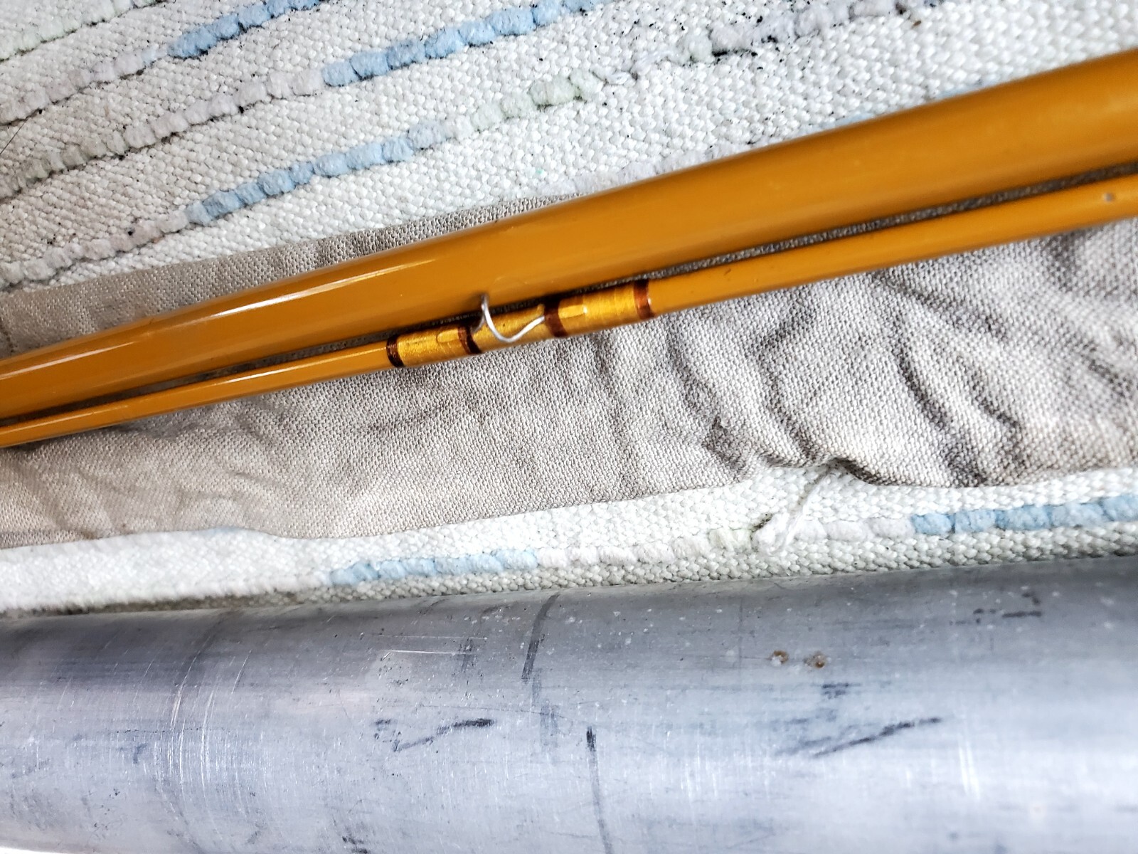 Vtg Garcia Conolon 2405B 8’6″ 2pc Dry Fly Rod W/ Aluminum Tube & Sock Near Mint