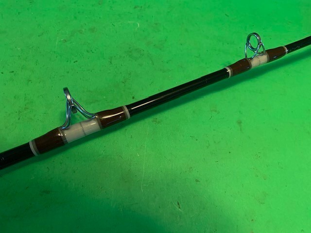 CUSTOM BUILT 7 FOOT 2 INCH 25 TO 60 POUND CLASS CONVENTIONAL FISHING ROD PERFECT