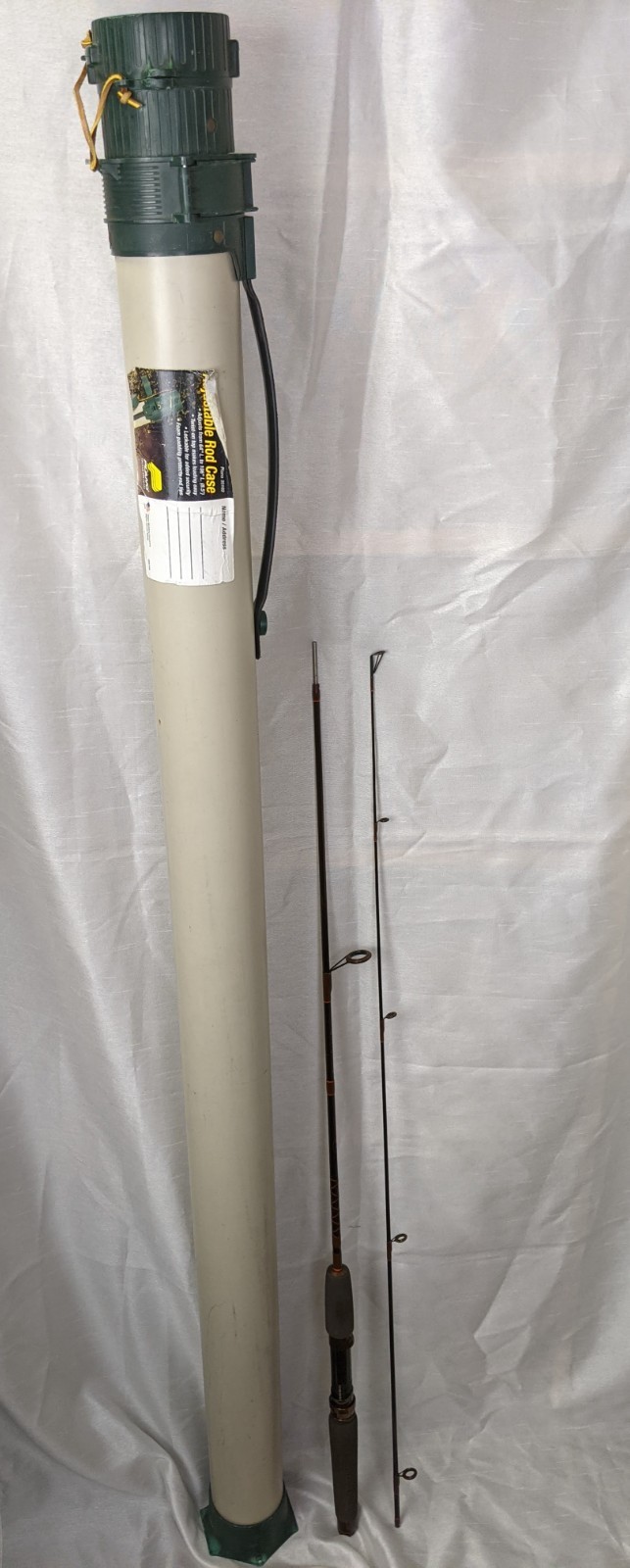 VINTAGE KUNNAN ADVANCED GRAPHITE COMPOSITE 2 PC SPINNING ROD w/ CADDY #2