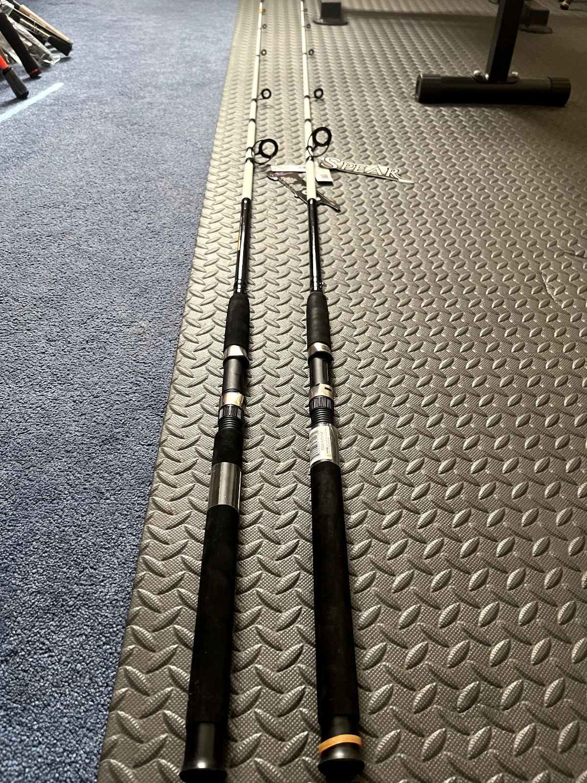 2 TSUNAMI SPEAR Spinning Rods 7’ Medium Fresh/Saltwater Pier Surf 2pc
