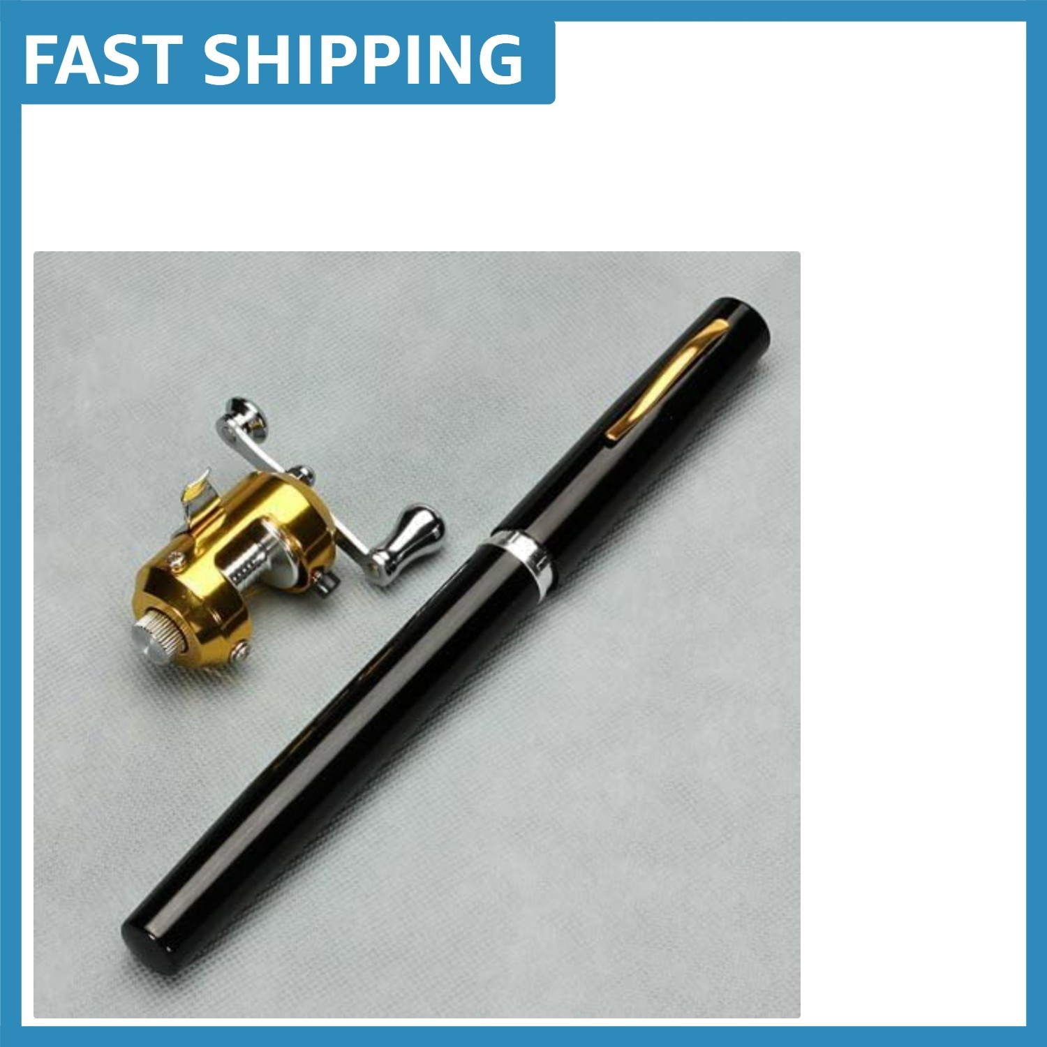 Compact 38-Inch Fishing Rod Pen for Bass & Trout – Ambidextrous Design Included