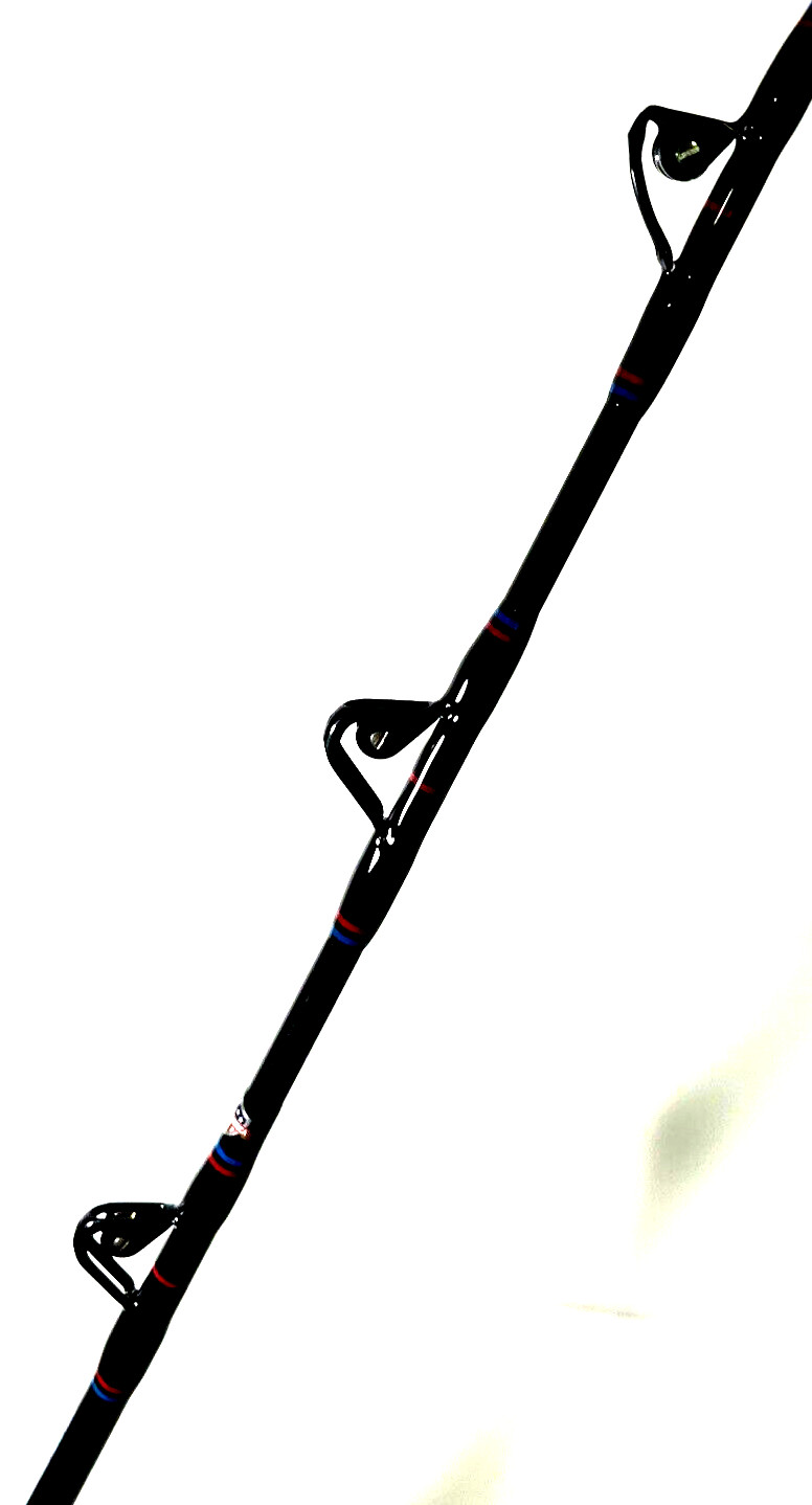 Seeker G 6463XXH-6 1/4 AR Black Steel Graphite 80-100Lb Roller G Fishing Rod USA