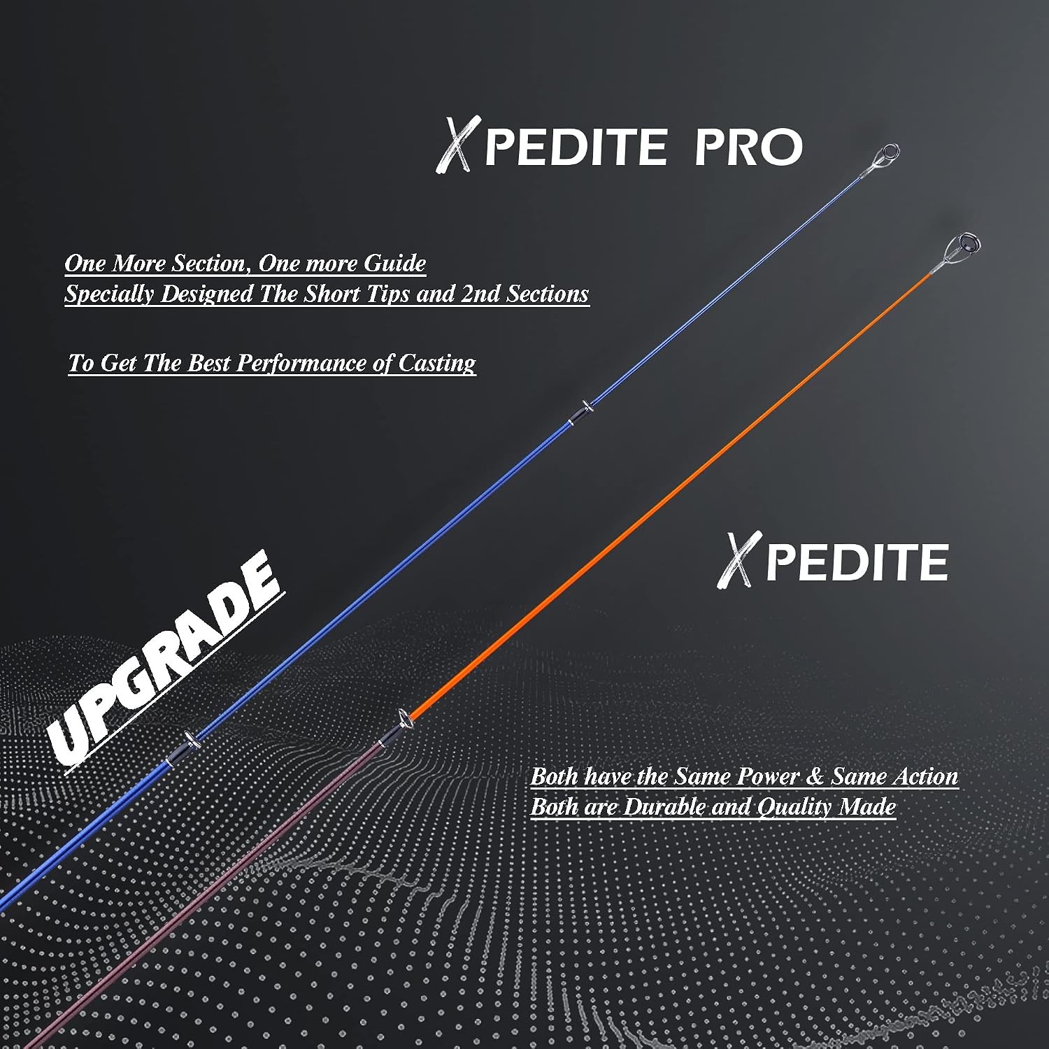 XPEDITE PRO Portable Telescopic Casting and Spinning Fishing Rods 24T Carbon
