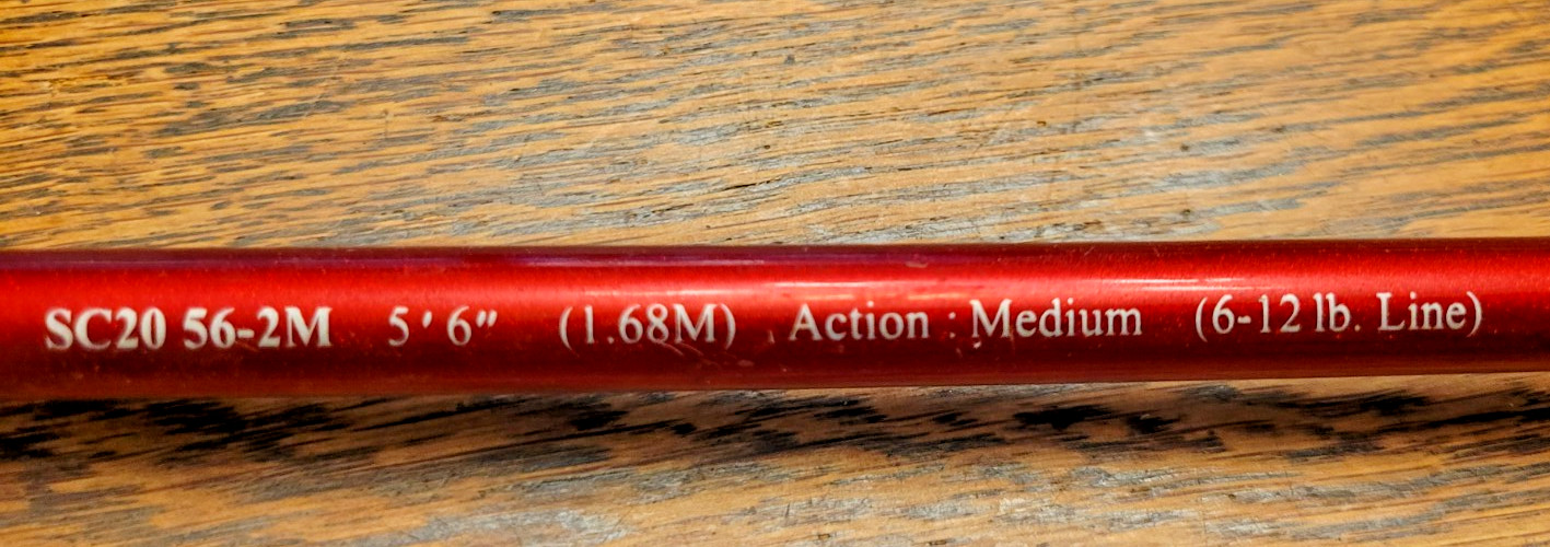 Shakespeare Spectrum SC20 56-2M Casting Fishing Rod 5’6″ Red 2-Piece Medium