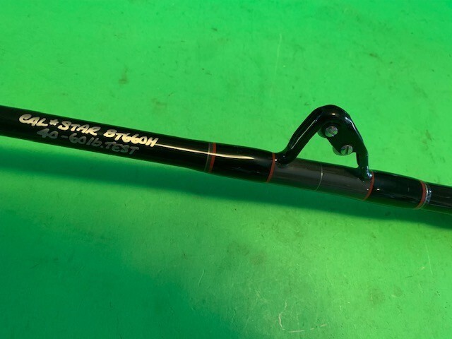 CUSTOM MADE CALSTAR BT660H 6 FOOT 30 TO 80 POUND RATED TROLLING FISHING ROD W@WE