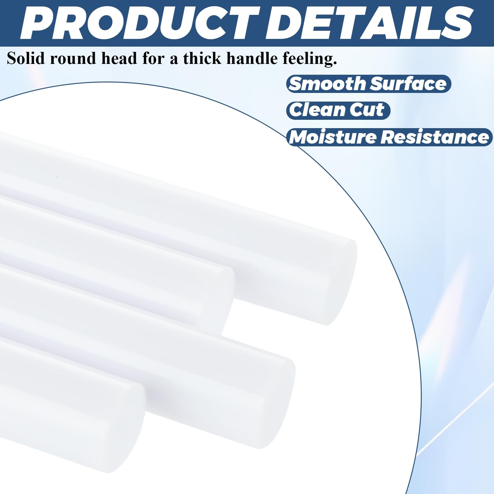 10 PCS White Acrylic Dowel Rods Round Plastic Sticks 3/4×10 Inch