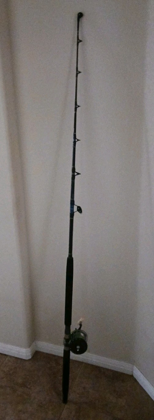 Shakespeare Tidewater Fishing Rod BTW60 SUR 6′ 30-80 lb + Penn Longbeach 67 Reel