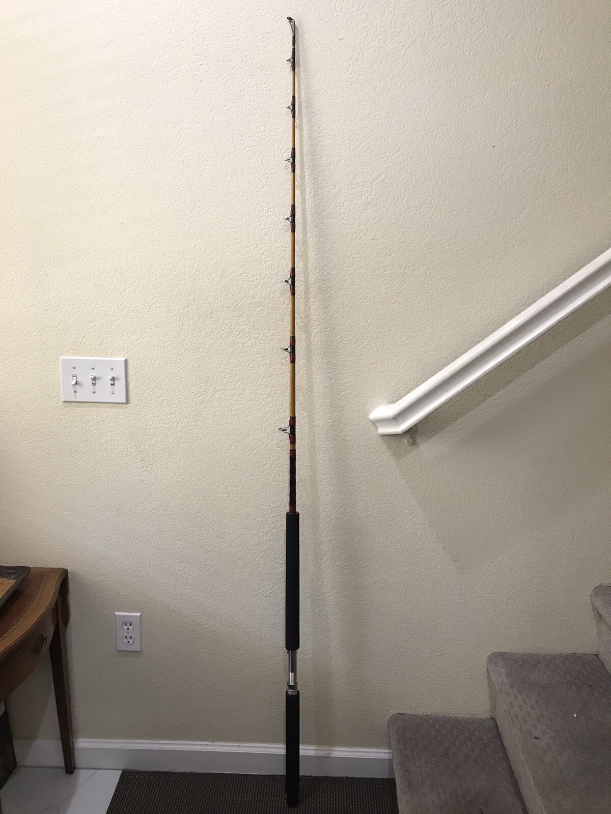 SABRE STROKER CUSTOM MADE CASTING JIGGING TROLLING FISHING ROD 6’6”FT 20-60 LB