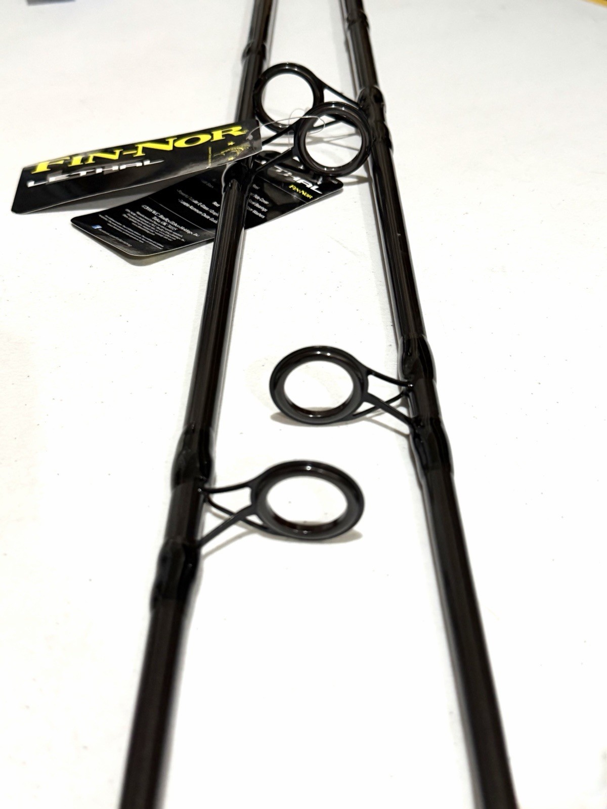 LOT of 2 – Fin-Nor LETHAL 7 Ft OFF SHORE Spinning Rods – Saltwater Freshwater