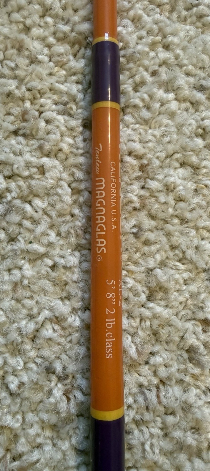***RARE*** Orange Glass Kencor “Magnaglas” XL-2 UL Trout (2) Piece Fishing Rod