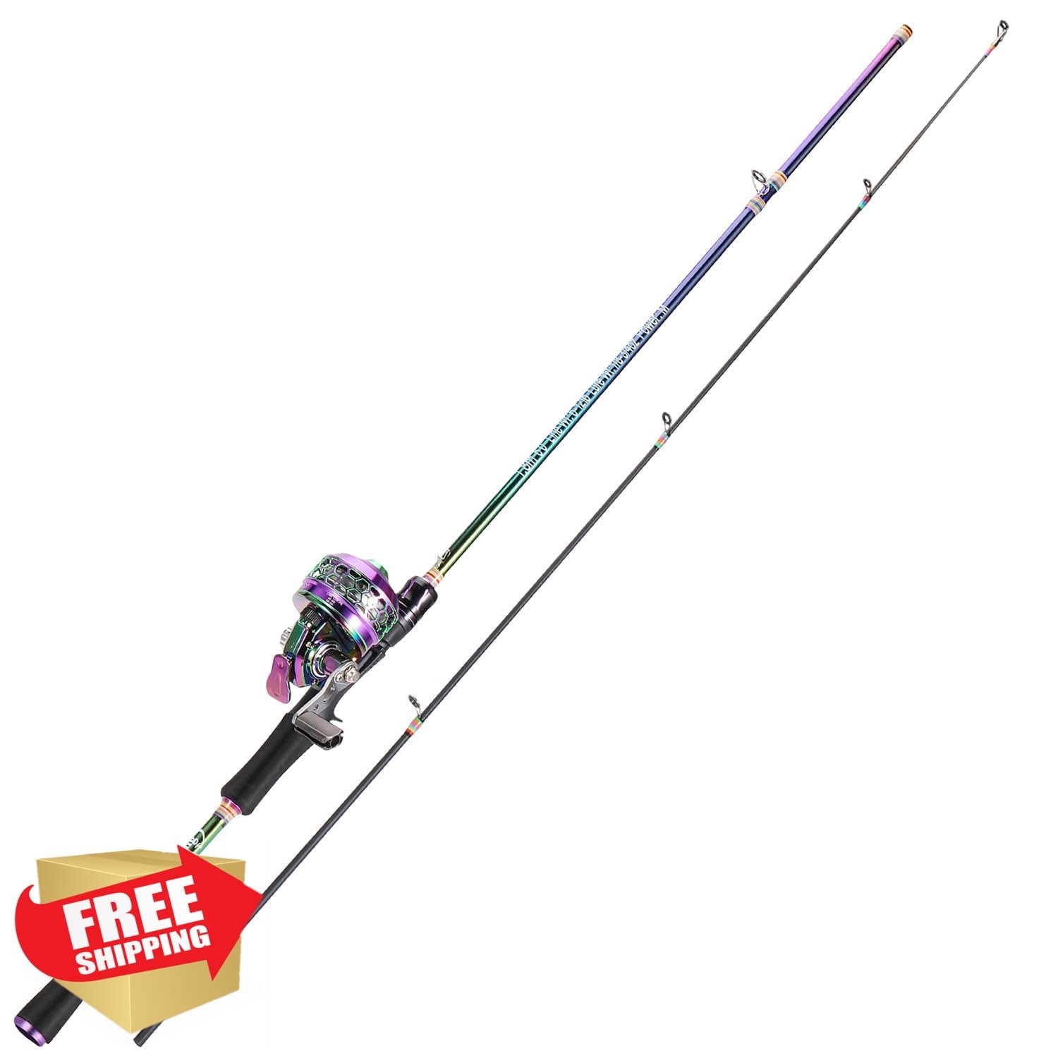Sougayilang Fishing Rod Reel Combo, 2-Piece, Casting, Freshwater