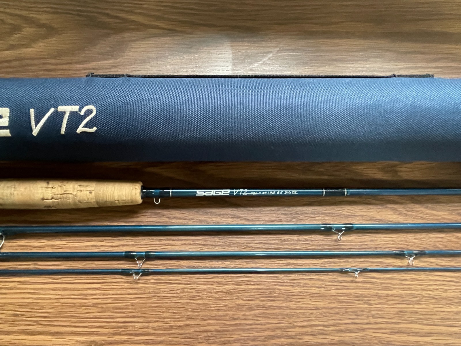 Sage VT2 486-4 #4wt 8’6″ 3-1/8oz Bule Tube 4p Used Fly Fishing Rods from Japan