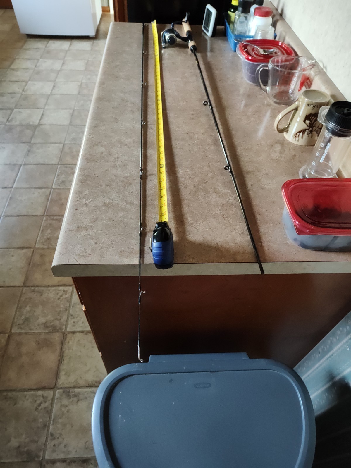 8 Ft 3 Inch Ultra Lite Spinning Rod Combo, Homemade, Custom Made.