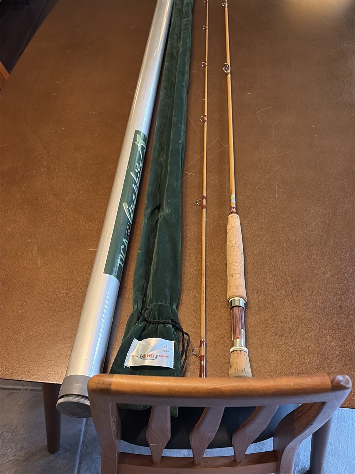 Tica TC3 Fly Rod Graphite 9Ft #7 #8 Vintage With tube and sock