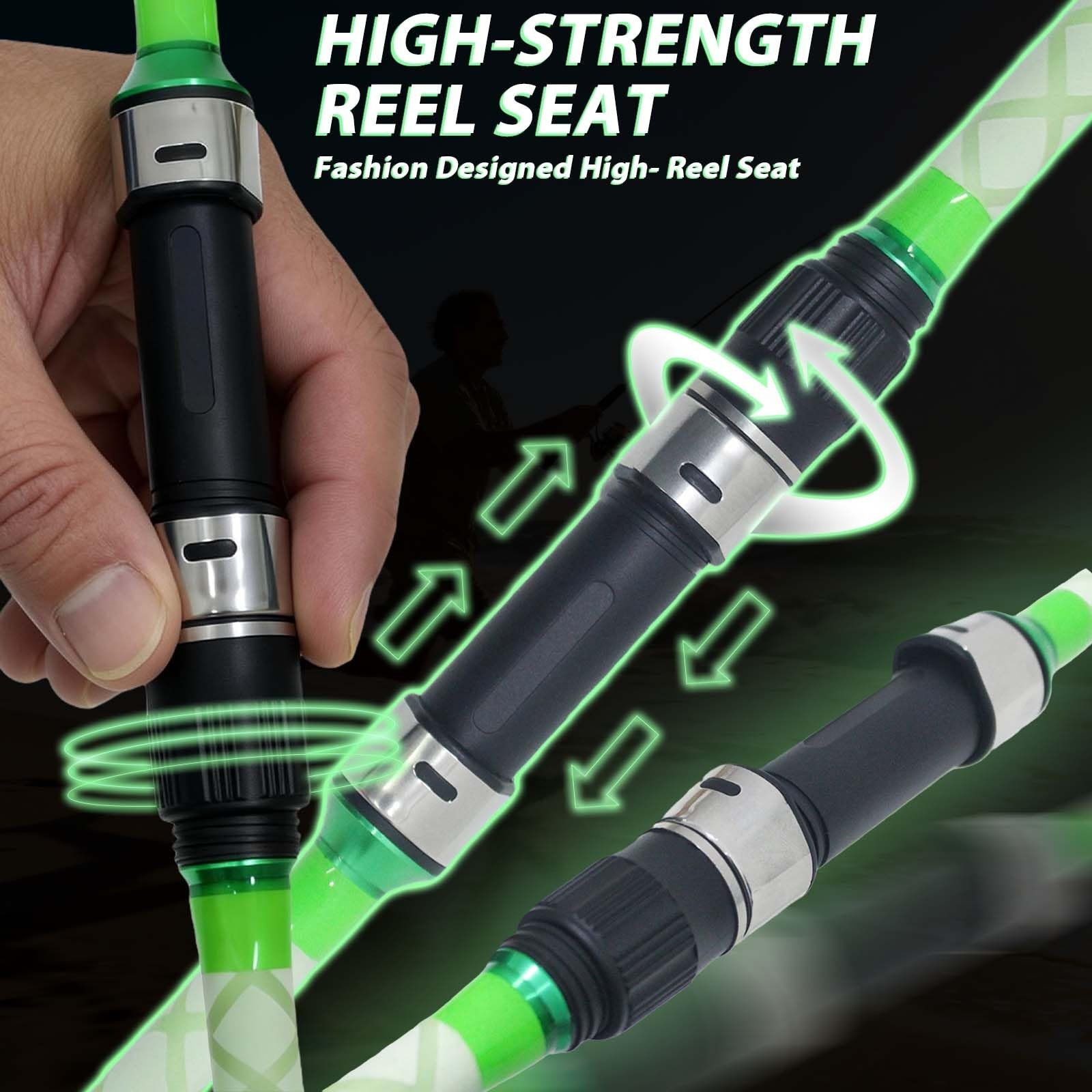 Lightweight 3-Piece Carbon Fiber Surf Fishing Rod 9’/10’/11’/12′, 2 Tips, Long-C