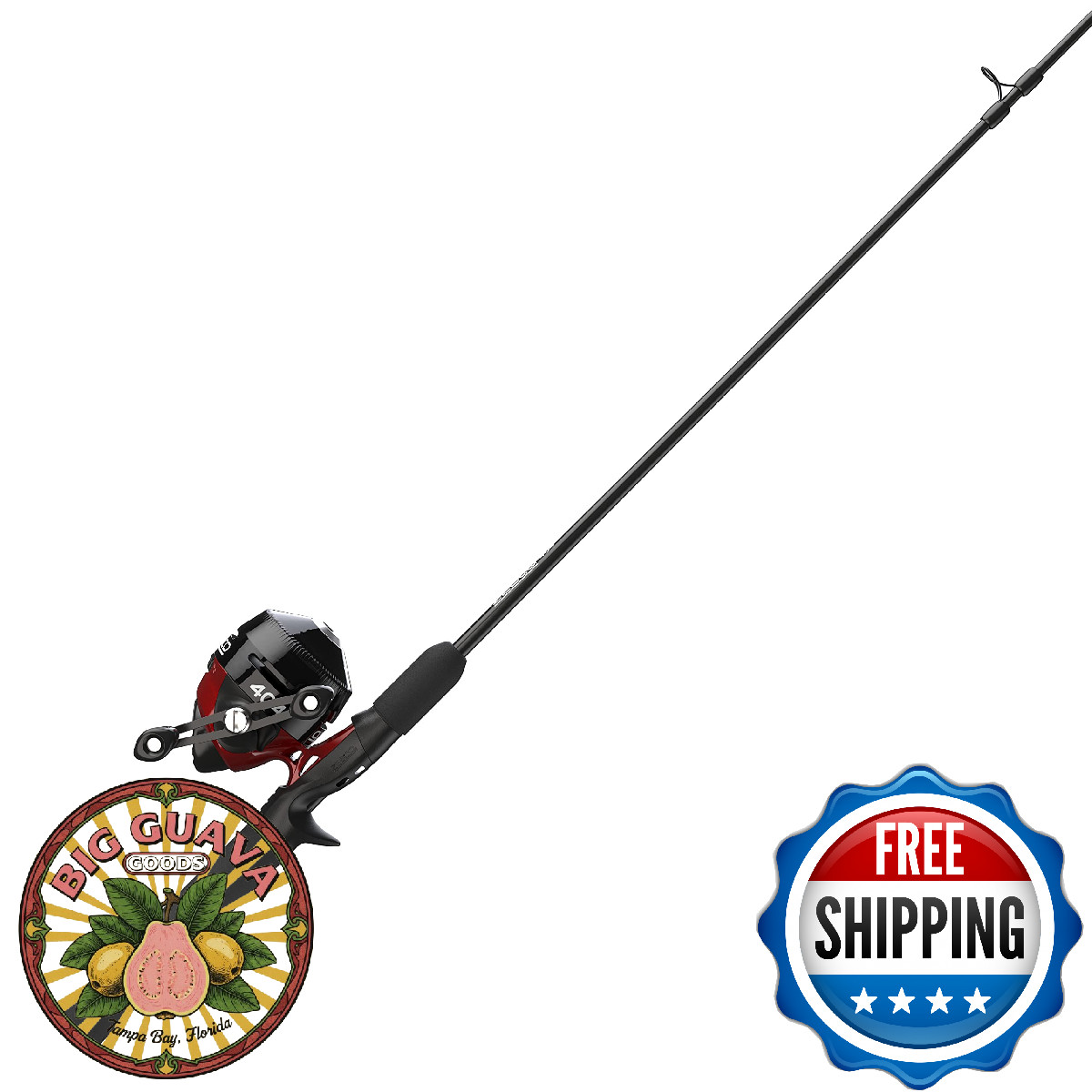 Zebco 404 Spincast Reel & Fishing Rod Combo, 6ft 2-Piece Pole